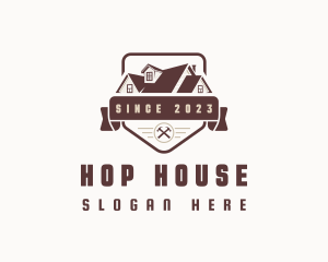 Hammer House Roofing logo design