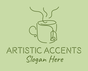 Green Tea Cup  logo design