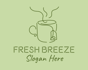 Green Tea Cup  logo design