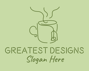 Green Tea Cup  logo design