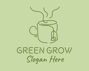 Green Tea Cup  logo design