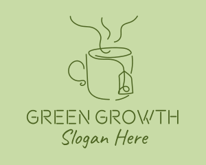 Green Tea Cup  logo design