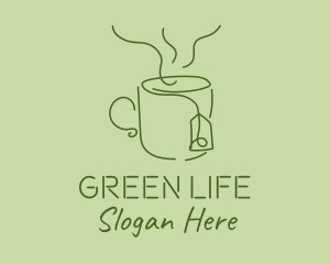 Green Tea Cup  logo design