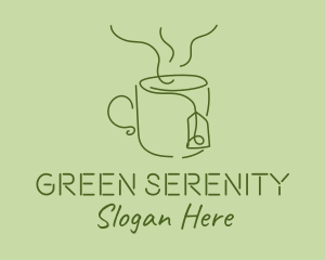 Green Tea Cup  logo design