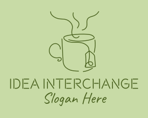 Green Tea Cup  logo design