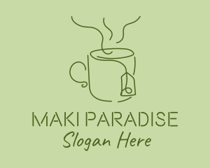 Green Tea Cup  logo design