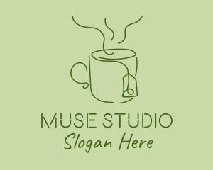 Green Tea Cup  logo design