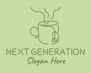 Green Tea Cup  logo design