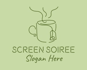 Green Tea Cup  logo design