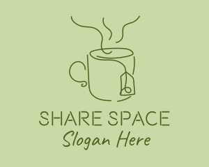 Green Tea Cup  logo design