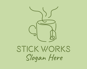 Green Tea Cup  logo design