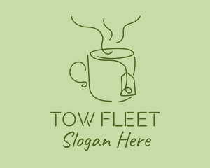 Green Tea Cup  logo design