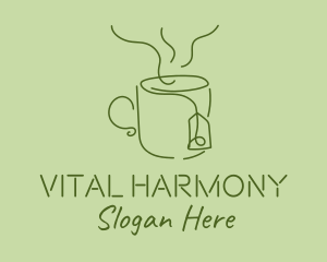 Green Tea Cup  logo design