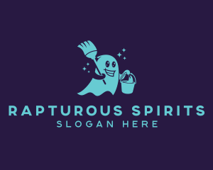 Cleaning Ghost Spirit logo design