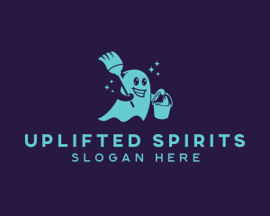 Cleaning Ghost Spirit logo design