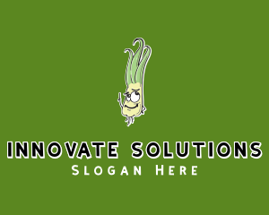 Cartoon Turnip Vegetarian Logo