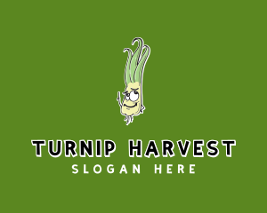 Cartoon Turnip Vegetarian logo