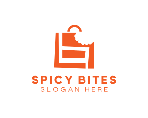 Shopping Bag Bite logo design