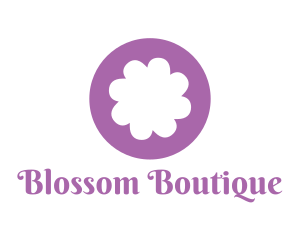 Purple Flower Blossom logo design
