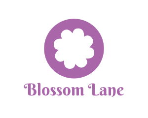 Purple Flower Blossom logo design