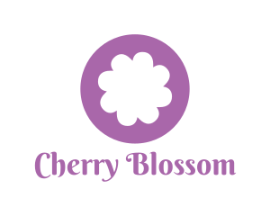 Purple Flower Blossom logo design