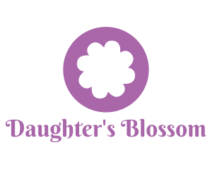 Purple Flower Blossom logo design