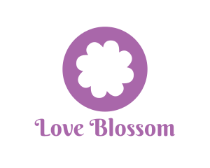 Purple Flower Blossom logo design