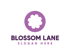 Purple Flower Blossom logo