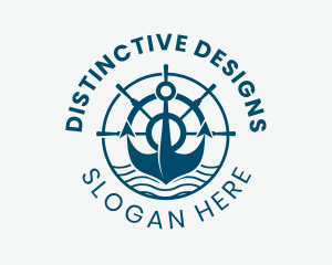 Marine Anchor Helm  logo design