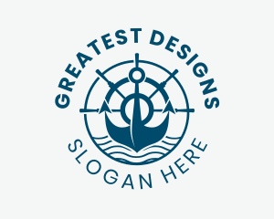 Marine Anchor Helm  logo design