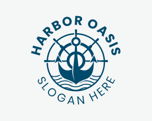 Marine Anchor Helm  logo design