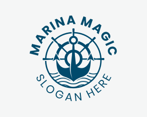 Marine Anchor Helm  logo design