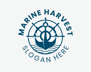 Marine Anchor Helm  logo design