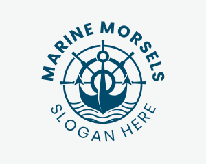 Marine Anchor Helm  logo design