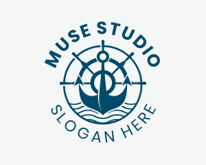 Marine Anchor Helm  logo design