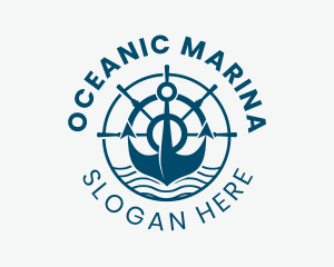 Marine Anchor Helm  logo design