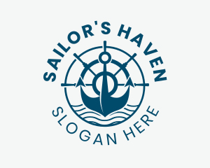 Marine Anchor Helm  logo design