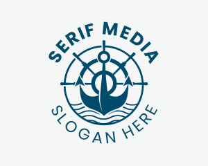 Marine Anchor Helm  logo design