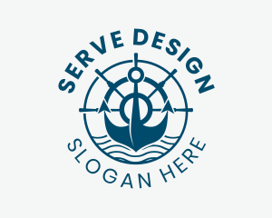 Marine Anchor Helm  logo design