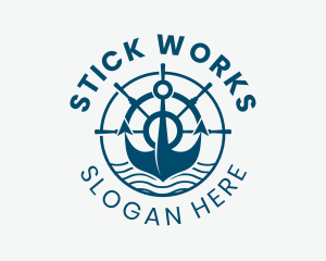 Marine Anchor Helm  logo design