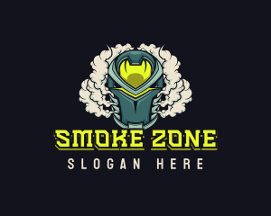 Cyborg Robot Steam logo design