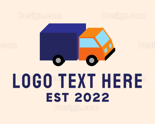 Isometric Cargo Truck Logo