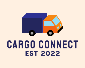 Isometric Cargo Truck logo design