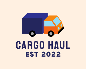 Isometric Cargo Truck logo design