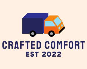 Isometric Cargo Truck logo design