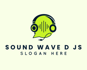 Sound Headphones Chat logo design