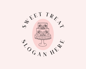 Floral Cake Bakeshop logo design