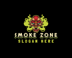 Tiki Mask Gaming Smoker logo design