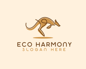 Safari Kangaroo Animal logo