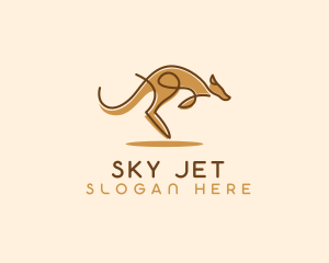 Safari Kangaroo Animal logo